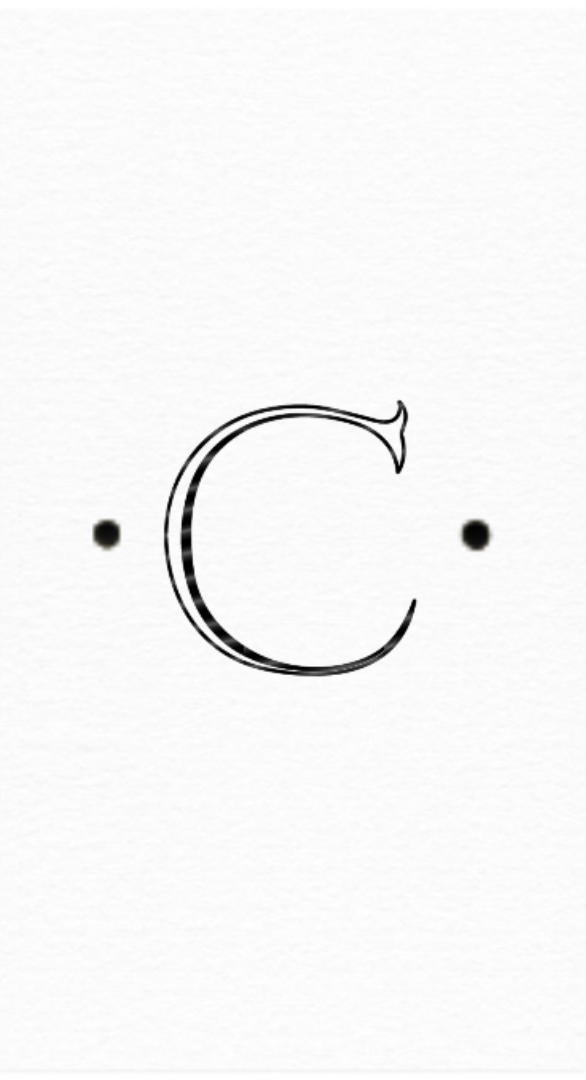 Guest Monogram White Pearl-Paper Linen Font Antique with Dots Black Foil