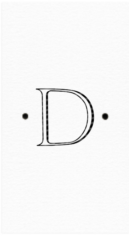 Guest Monogram White Pearl-Paper Linen Font Antique with Dots Black Foil