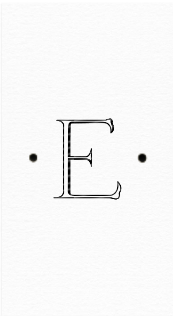 Guest Monogram White Pearl-Paper Linen Font Antique with Dots Black Foil