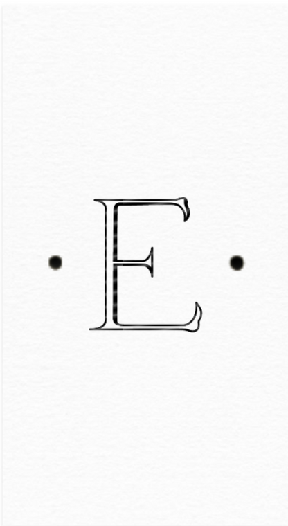 Guest Monogram White Pearl-Paper Linen Font Antique with Dots Black Foil