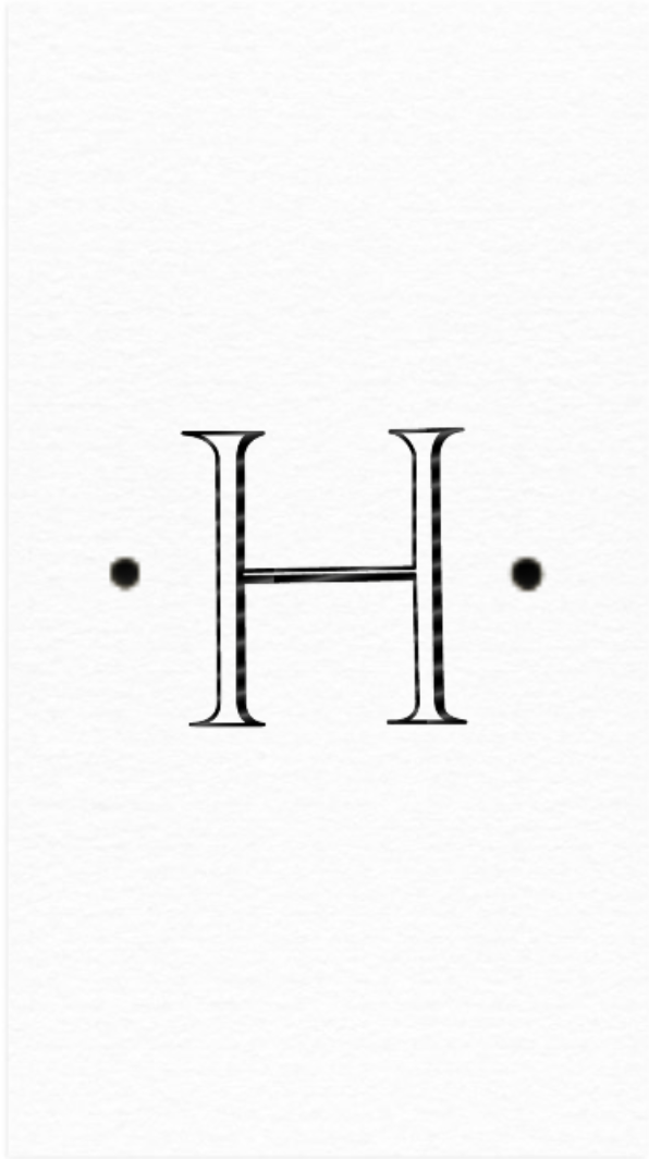 Guest Monogram White Pearl-Paper Linen Font Antique with Dots Black Foil