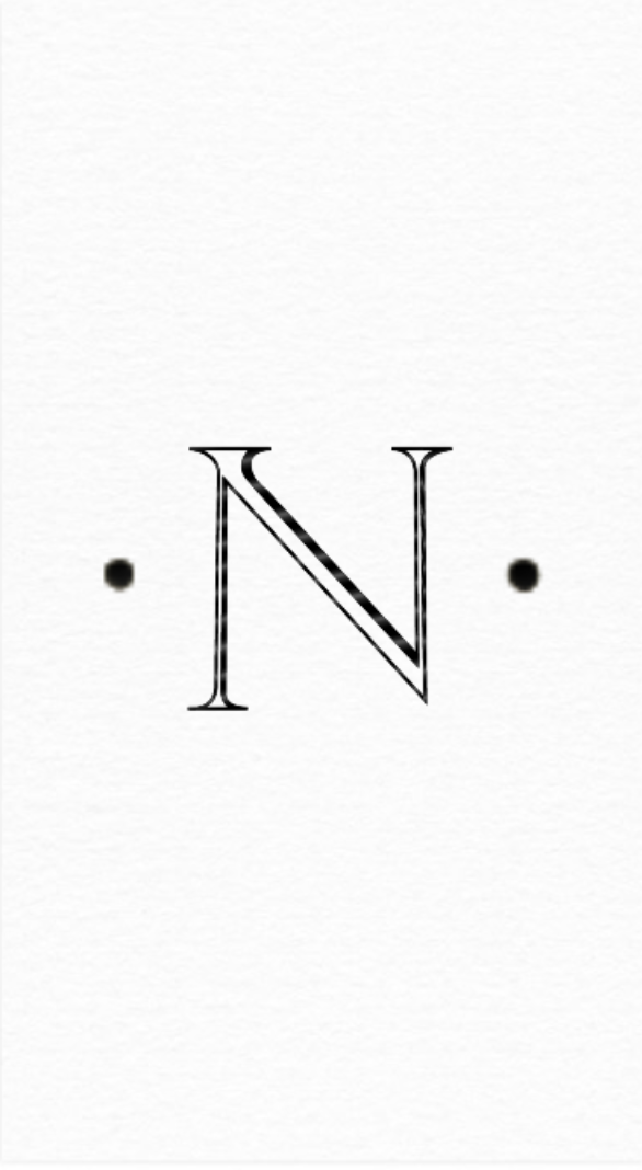 Guest Monogram White Pearl-Paper Linen Font Antique with Dots Black Foil