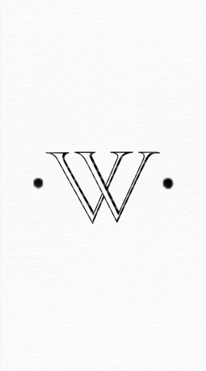 Guest Monogram White Pearl-Paper Linen Font Antique with Dots Black Foil