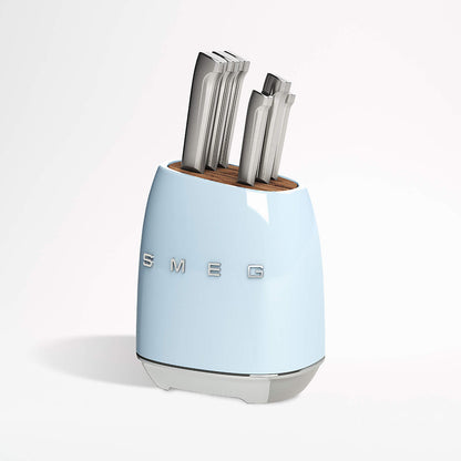 Pastel Blue 7-Piece Knife Block Set