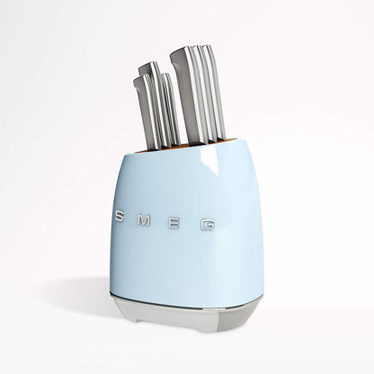 Pastel Blue 7-Piece Knife Block Set