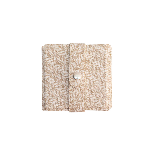 Set of 6 Square Coaster Set - Diagonal Beige