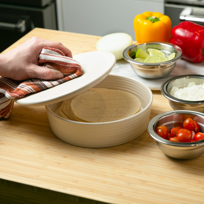 Stoneware Tortilla Warmer- 8in