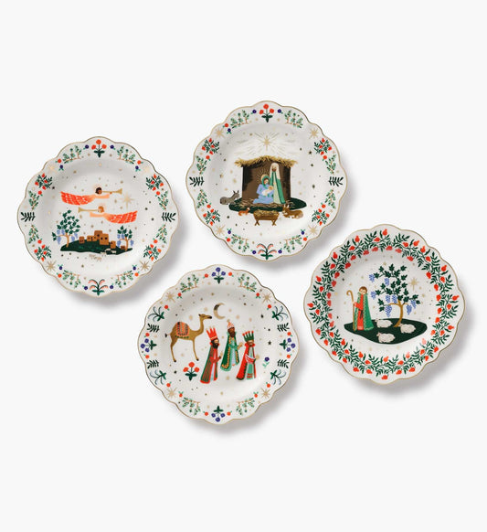 Nativity Porcelain Dessert Plate Set