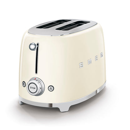 Cream 2-Slice Retro-Styel Toaster