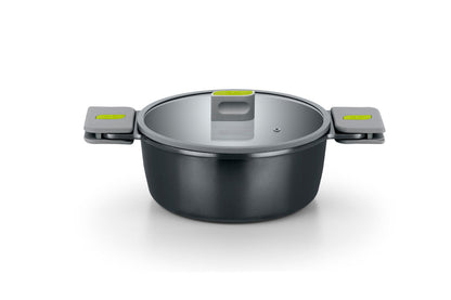 Life Ceramic Nonstick Stock Pot with Glass Lid 24 cm, 4.0 L