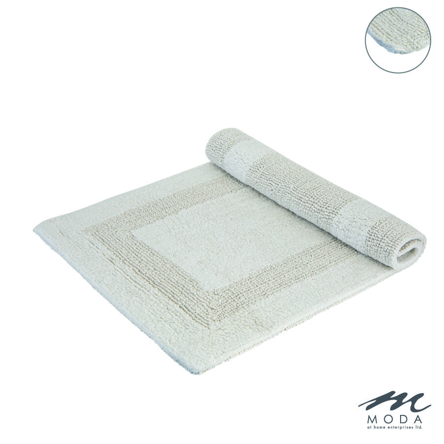 Serenity Bath Mat Reversible 100% Cotton Tufted Ivory
