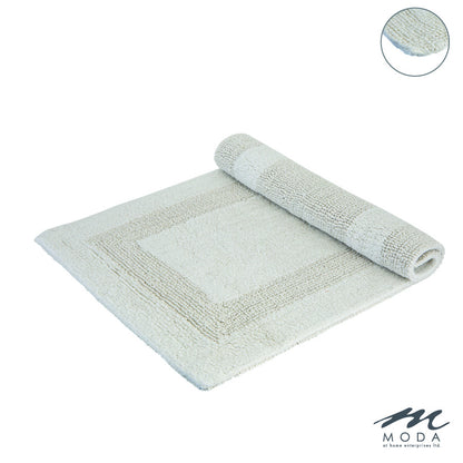 Serenity Bath Mat Reversible 100% Cotton Tufted Ivory