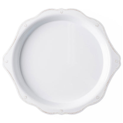 Berry & Thread Melamine 17" Round Platter - Whitewash