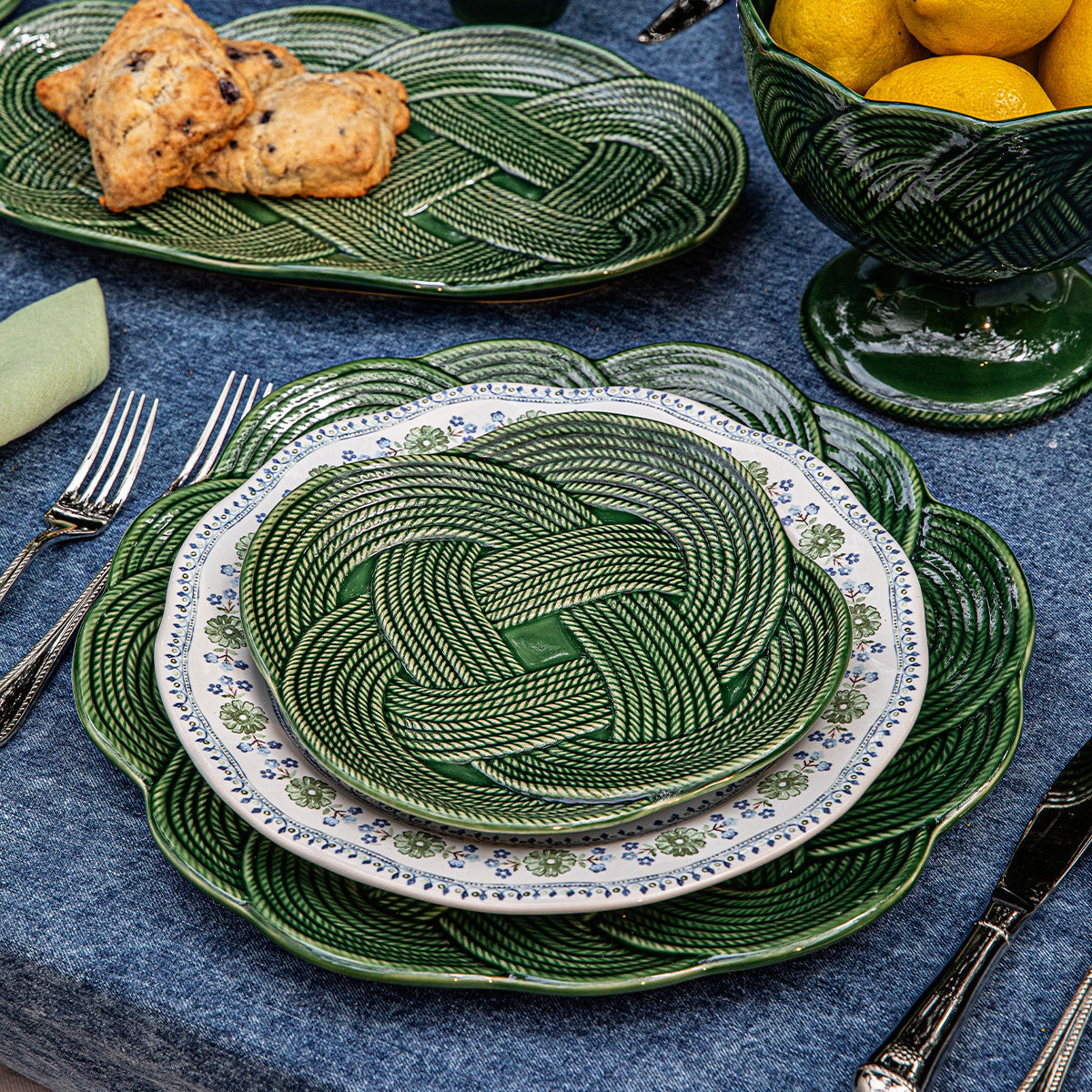 Le Panier Mystic Knot Charger/Platter - Basil