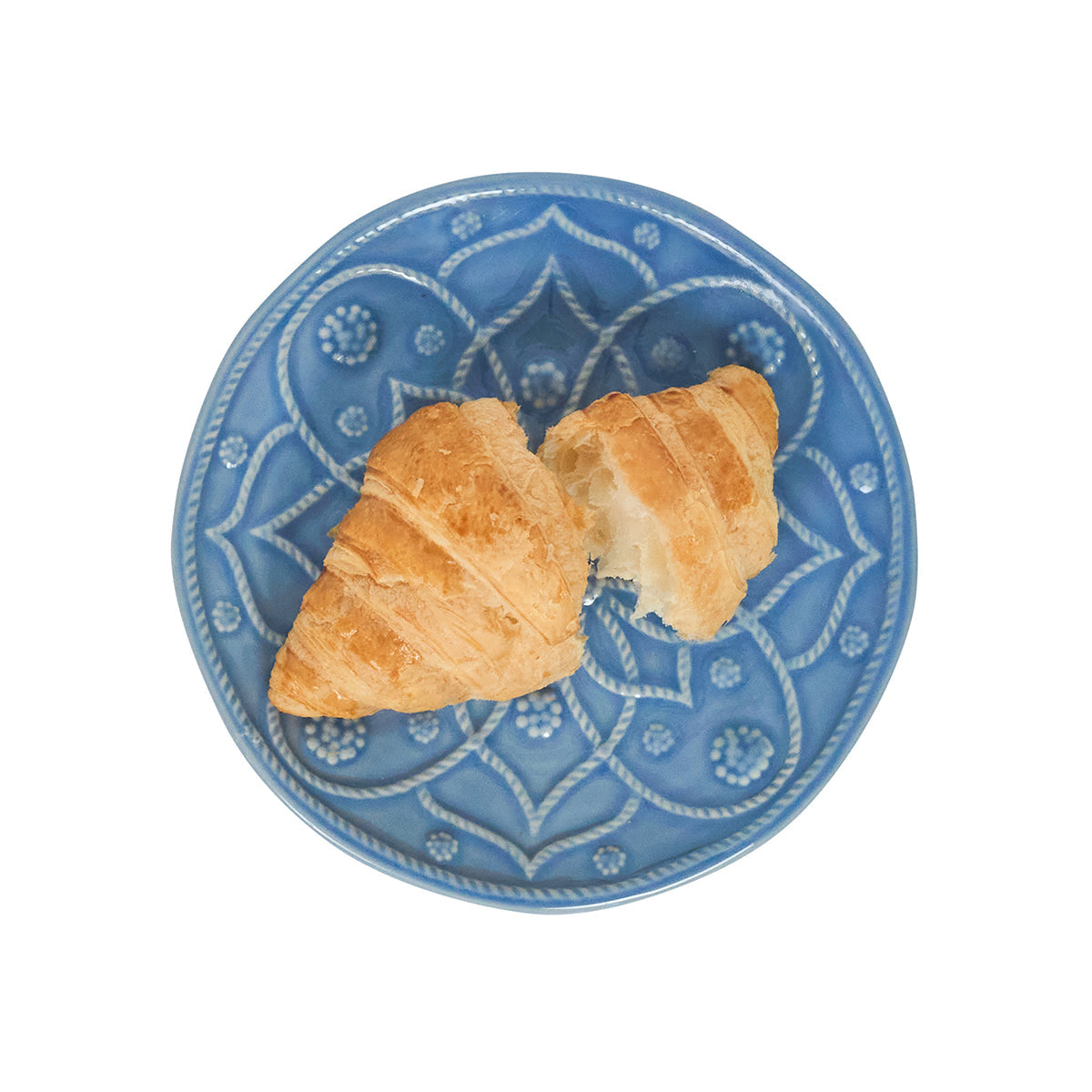 Jardins du Monde Side/Cocktail Plate Assorted Set/4 - Chambray