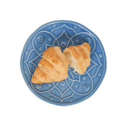 Jardins du Monde Side/Cocktail Plate Assorted Set/4 - Chambray