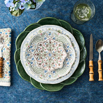 Villa Seville Scalloped Side/Cocktail Plate Set/4 - Chambray
