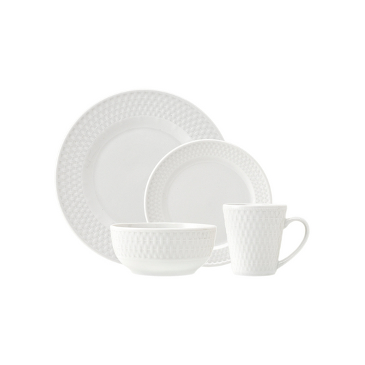 Avea Porcelain 16 Piece Dinnerware Set, Service for 4