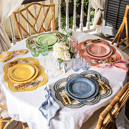 Berry & Thread Melamine Dinner Plate Set/4 - Ocean