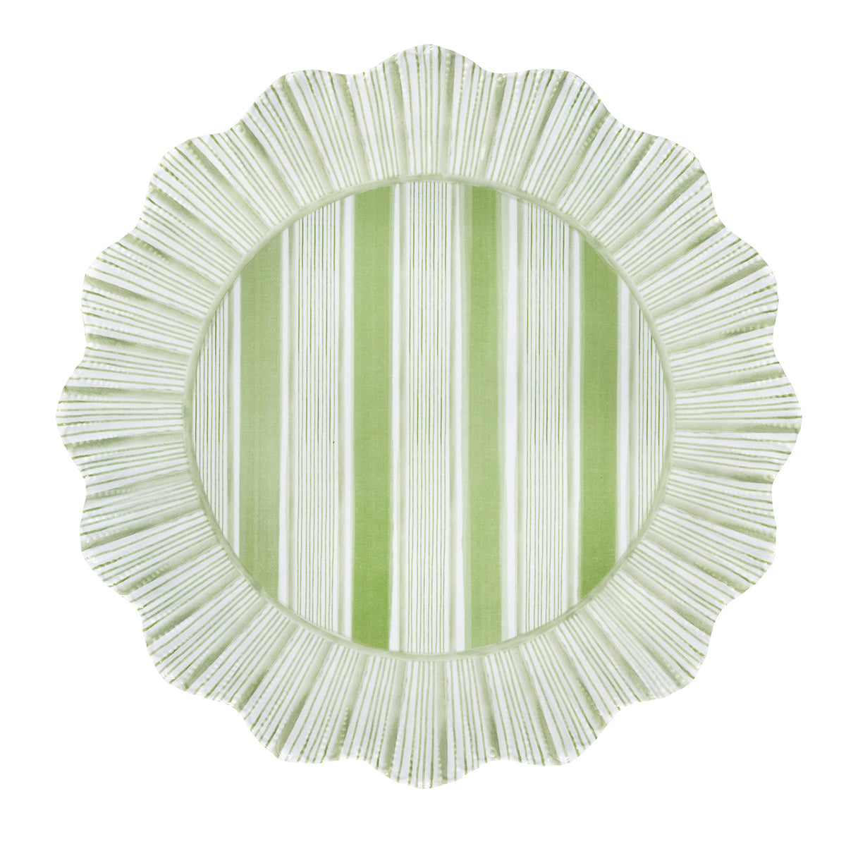 Cabana Stripe Melamine Dinner Plate Assorted Set/4 - Multi