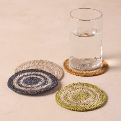 Hydra Woven Seagrass Coaster, Set of 4