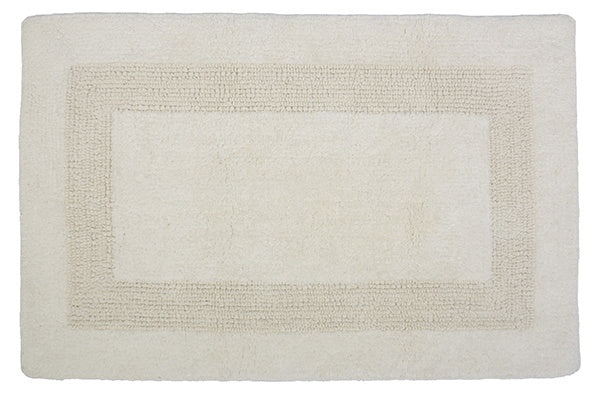 Serenity Bath Mat Reversible 100% Cotton Tufted Ivory