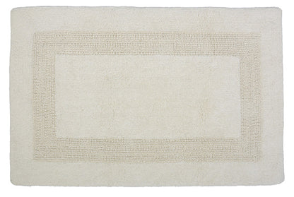 Serenity Bath Mat Reversible 100% Cotton Tufted Ivory