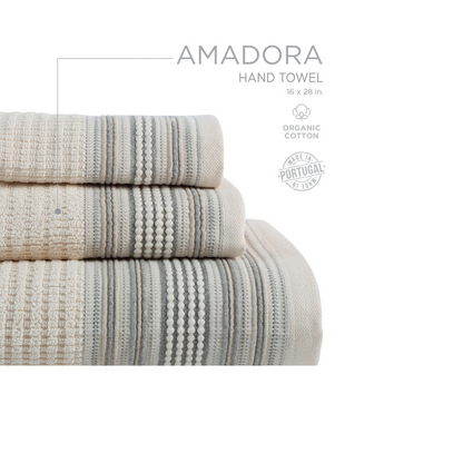 Amadora Hand Towel - Grey- Natural