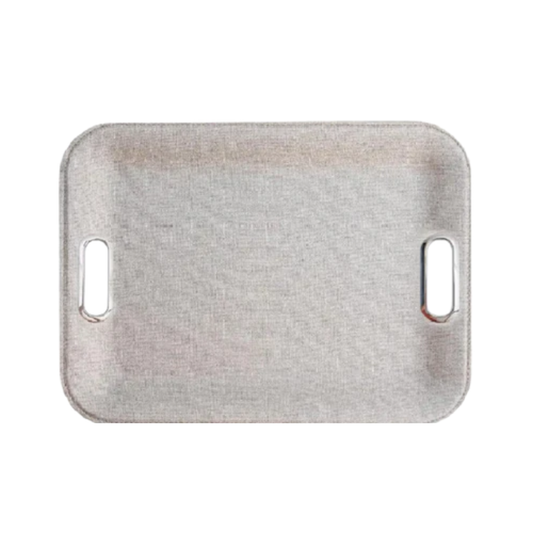 Large Serving Tray with Metal Handles Victoria Latte