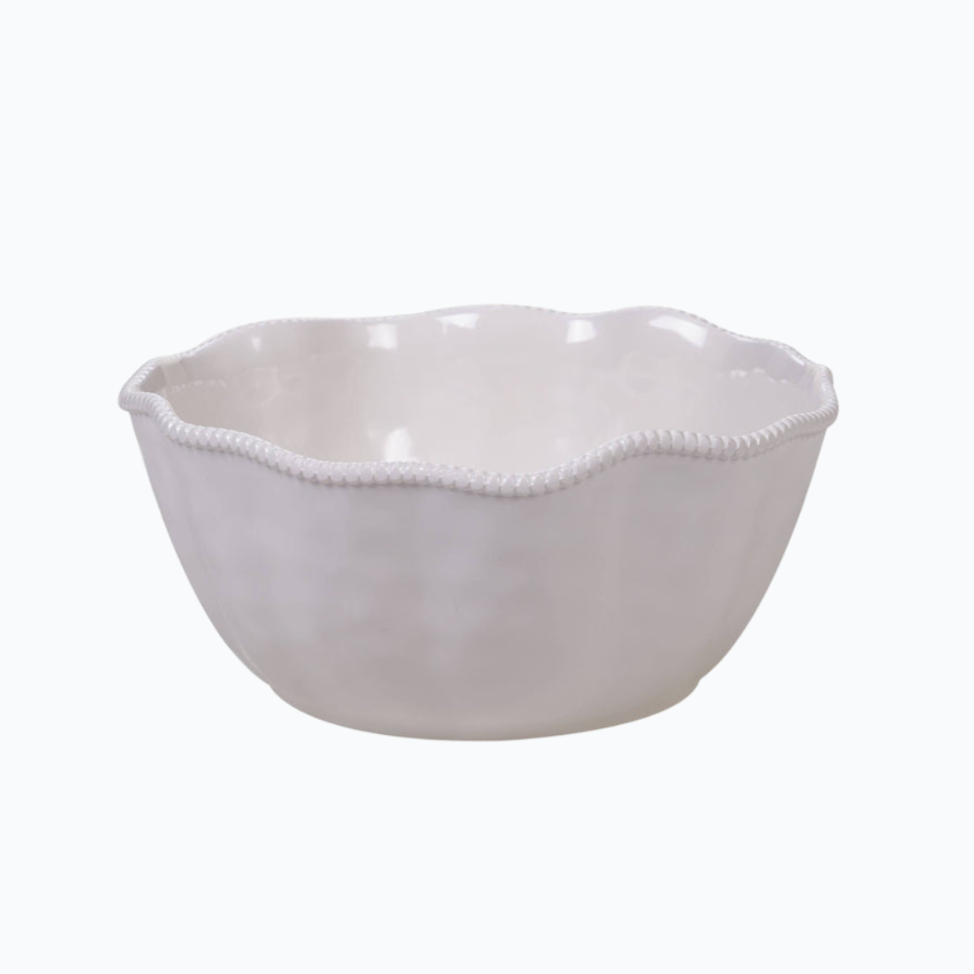 Perlette Cream Deep Bowl 11 in x 5 in