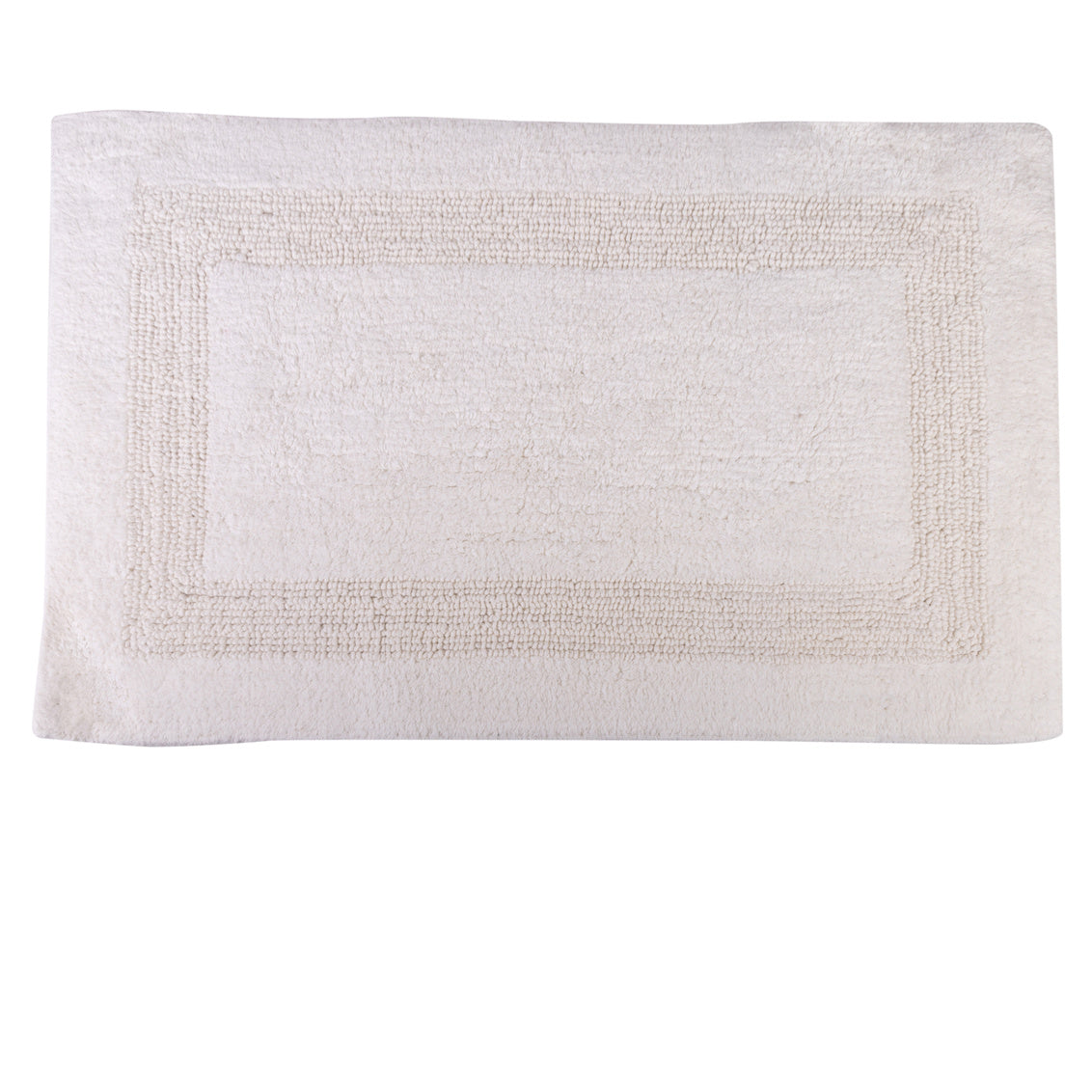 Serenity Bath Mat Reversible 100% Cotton Tufted Ivory