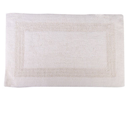 Serenity Bath Mat Reversible 100% Cotton Tufted Ivory