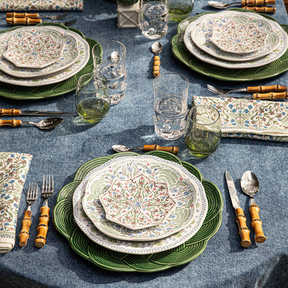 Villa Seville Scalloped Side/Cocktail Plate Set/4 - Chambray