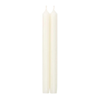 Straight Taper 10" Candles in White - Set of 2