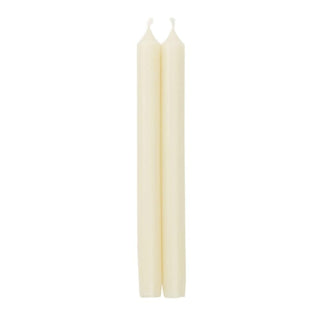 Straight Taper 10" Candles in Ivory - Set of 2
