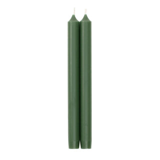 Straight Taper 10" Candles in Hunter Green - Set of 2