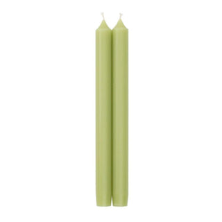 Straight Taper 10" Candles in Moss Green - Set of 2