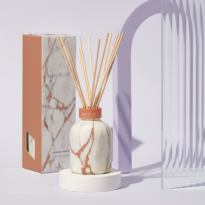 Havana Vanilla Modern Marble Petite Reed Diffuser, 5.7 fl oz