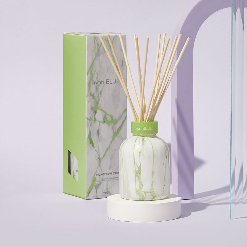 Honeydew Crush Modern Marble Petite Reed Diffuser, 5.7 fl oz