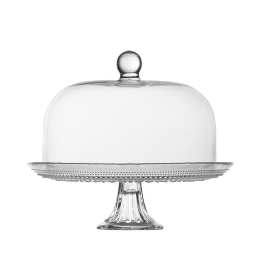 Jupiter Clear 13" Cake Stand and Dome Set
