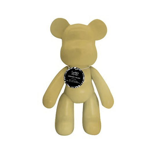 11" Ceramic Teddy Bear - Electroplated Gold