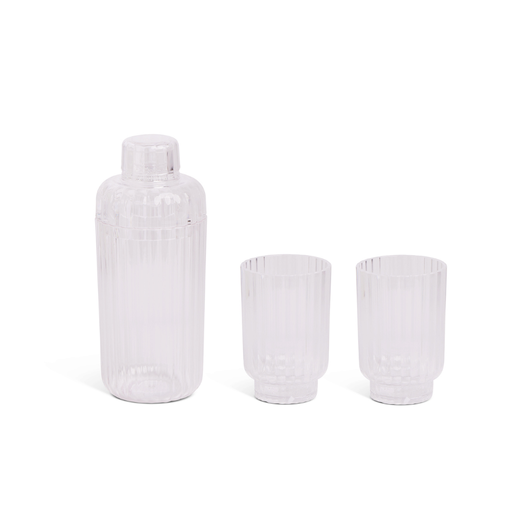 3pc Shaker/Highball Set - Clear