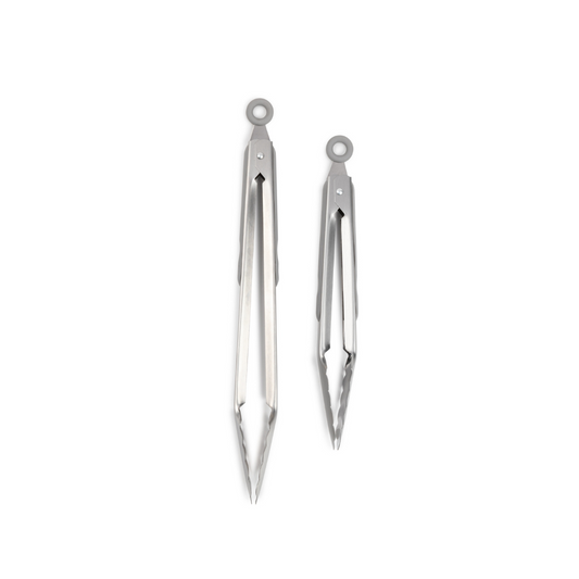 Set of 2 SS Locking Tongs 9" & 12" - Pewter