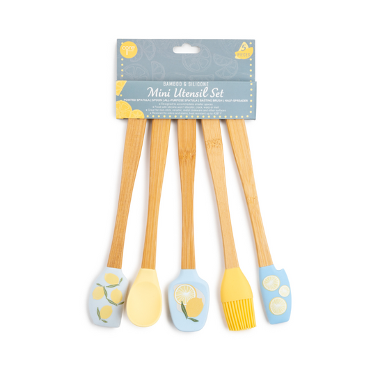 5pc Mini B&S Utensil Set - Lemons