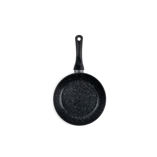 8" Milky Way Aluminum Forged Silicone Handle Frypan - Black