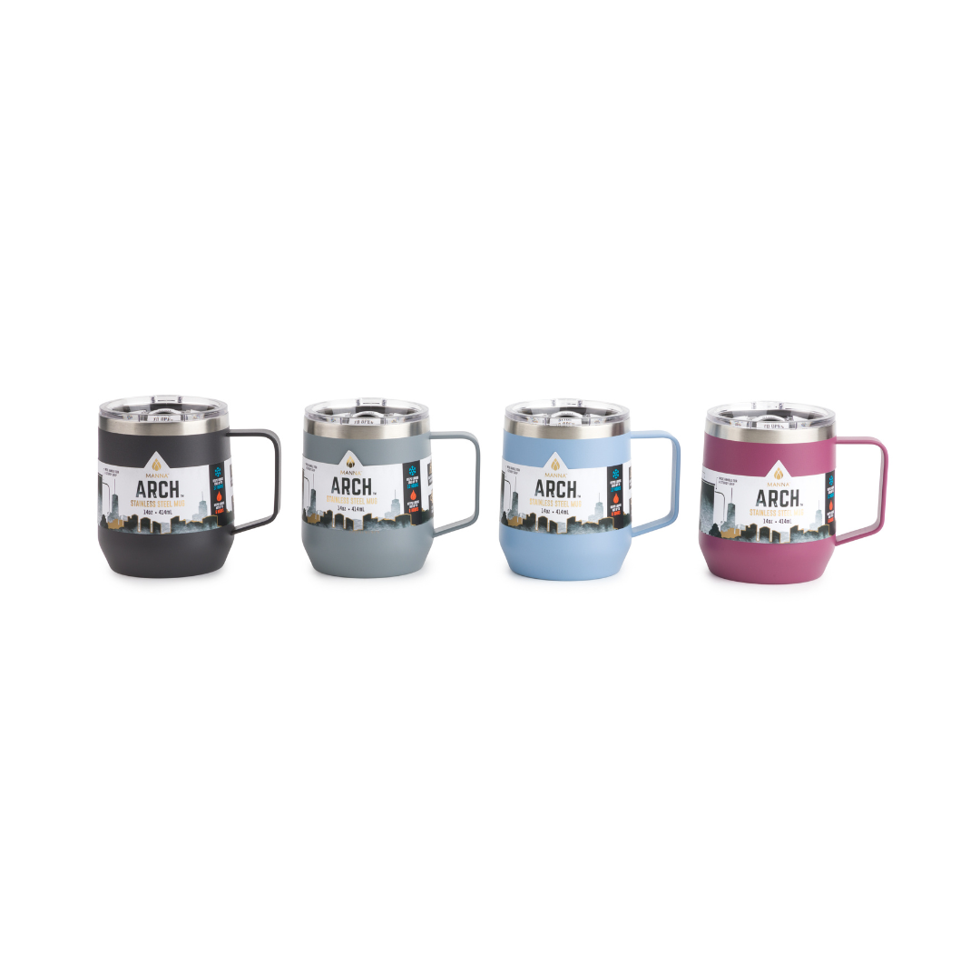 Manna 14 oz Assorted BPA Free Insulated Mug