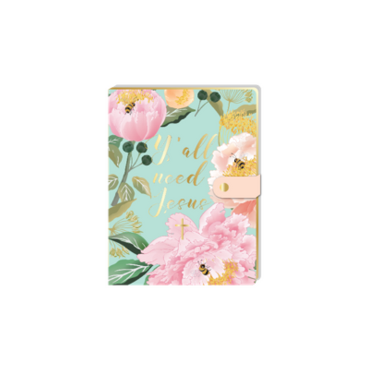 Snap Closure Faux Leaather Journal - Ya'll Need Jesus