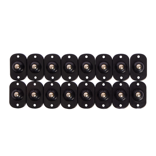 16pc Self-Adhesive Caster Wheels - Onyx