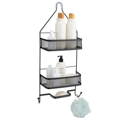Arise Shower Caddy with Mesh Shelves Matte Black