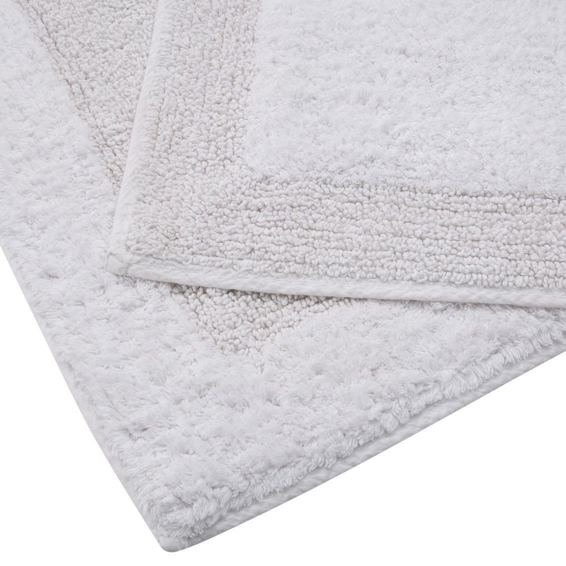 Brighton Bath Mat - Set of 2 100% COTTON - White
